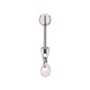 Stainless Steel Drop Shape Pendant Piercing Jewelry Electroplated Fashion Unisex