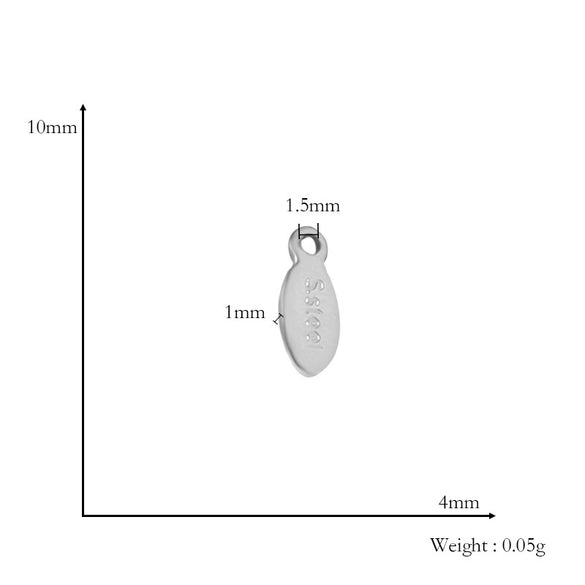 Stainless Steel Drop Shaped Geometric Jewelry Accessories Tail Pendant