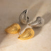 Stainless Steel Dropshaped Electroplated Normcore Style Earrings