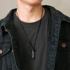 Stainless Steel Dropshaped Hourglass Pendant Necklace For Men And Women