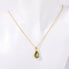 Stainless Steel Dropshaped Twelve Constellation Mixed Gem Inlay Ochain Necklace With Electroplating