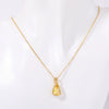 Stainless Steel Dropshaped Twelve Constellation Mixed Gem Inlay Ochain Necklace With Electroplating