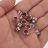 Stainless Steel Drum Bead Handmade Jewelry Accessories With Vacuum Plated And 18K Gold Plating Process