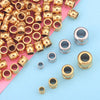 Stainless Steel Drum Bead Handmade Jewelry Accessories With Vacuum Plating And 18K Gold Plating