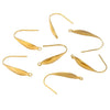 Stainless Steel Ear Hook Earrings Accessories With Real Gold Plated And Stamping Treatment