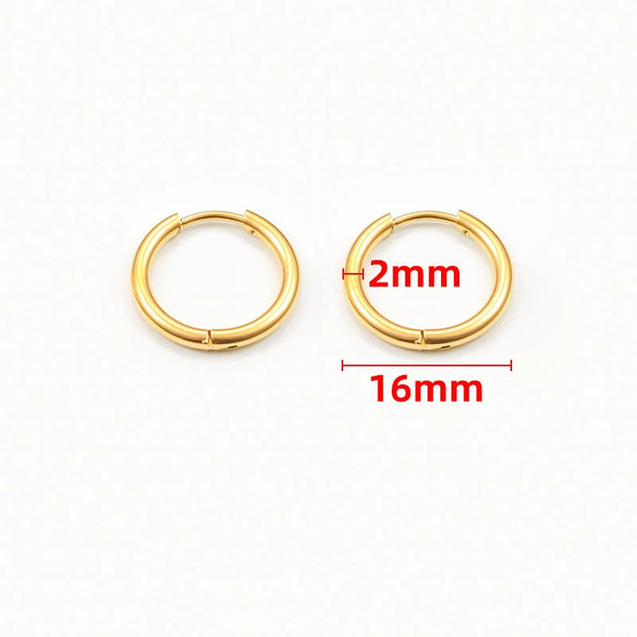 Stainless Steel Ear Hook Earrings Polished Vacuum Furnace Electroplated Color Retaining Diy Accessories