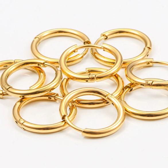 Stainless Steel Ear Hook Earrings Polished Vacuum Furnace Electroplated Color Retaining Diy Accessories