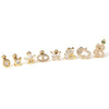 Stainless Steel Ear Nail Jewelry With Animals Zodiac Pattern Electroplated