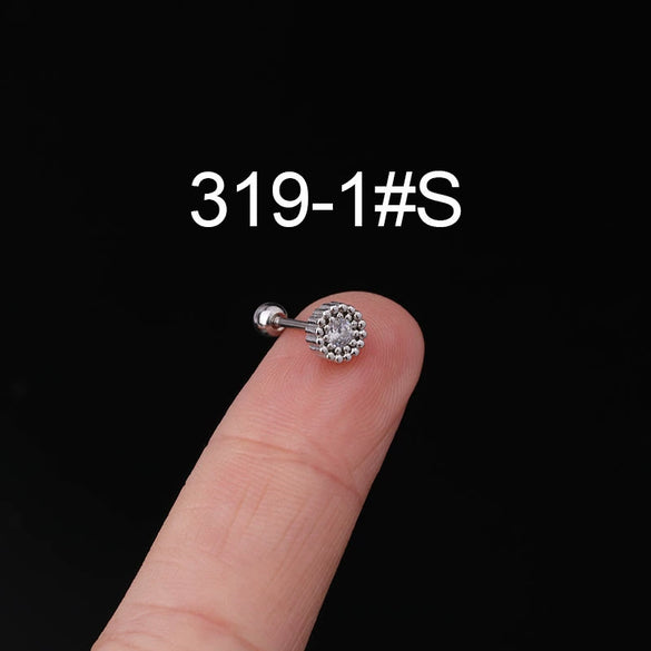 Stainless Steel Ear Nail Jewelry With Animals Zodiac Pattern Electroplated