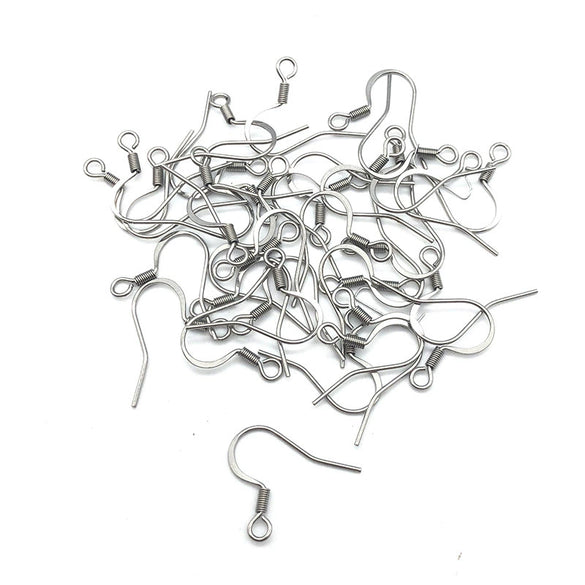 Stainless Steel Ear Studs And Ear Hook Earrings Accessories Electroplated For Diy Jewelry
