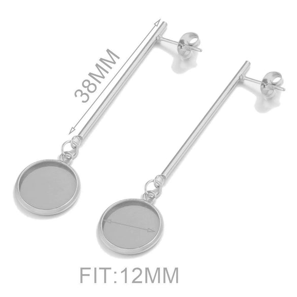 Stainless Steel Ear Studs Jewelry Accessories With Electroplating Treatment