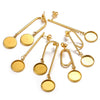 Stainless Steel Ear Studs Jewelry Accessories With Electroplating Treatment