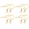 Stainless Steel Ear Studs Spring Squashed Ear Hook Flat Ear Stud Diy Jewelry Accessories Electroplated