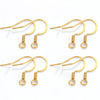 Stainless Steel Ear Studs Spring Squashed Ear Hook Flat Ear Stud Diy Jewelry Accessories Electroplated