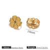 Stainless Steel Earplug Earring Accessories With Plum Blossom And Butterfly Buckles Smooth Design