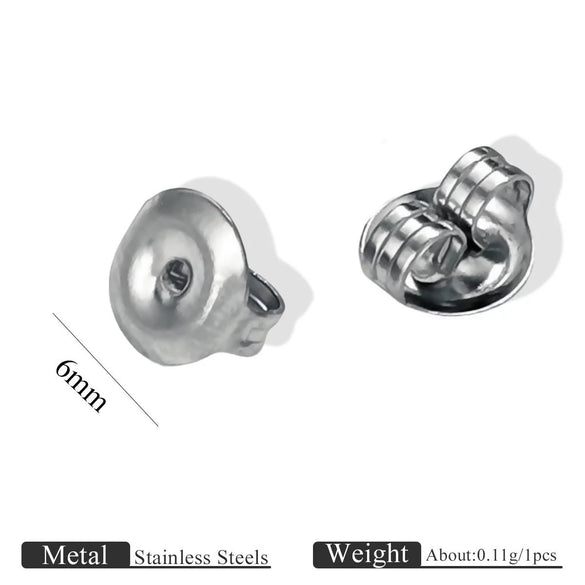 Stainless Steel Earplug Earring Accessories With Plum Blossom And Butterfly Buckles Smooth Design