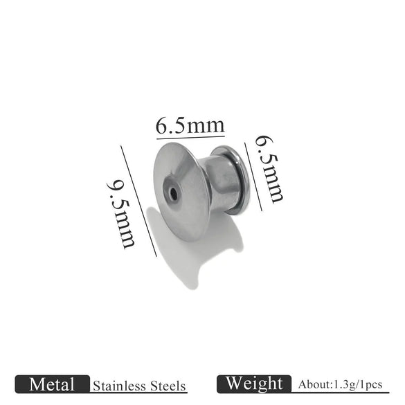 Stainless Steel Earplug Earring Accessories With Plum Blossom And Butterfly Buckles Smooth Design