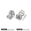 Stainless Steel Earplug Earring Accessories With Plum Blossom And Butterfly Buckles Smooth Design