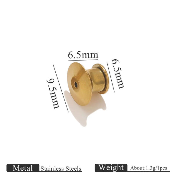 Stainless Steel Earplug Earring Accessories With Plum Blossom And Butterfly Buckles Smooth Design