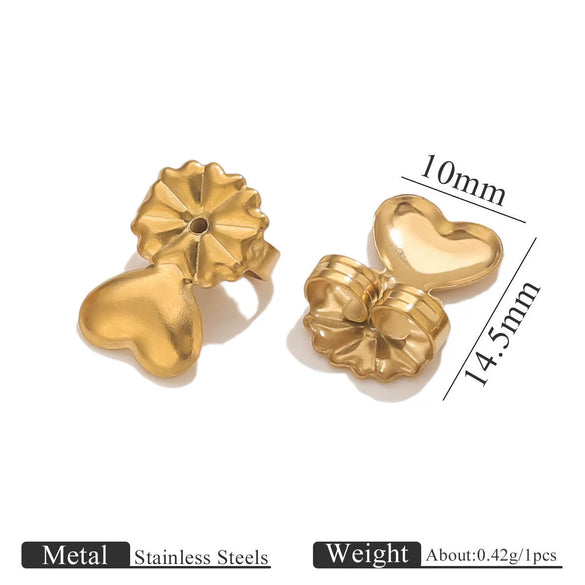 Stainless Steel Earplug Earring Accessories With Plum Blossom And Butterfly Buckles Smooth Design