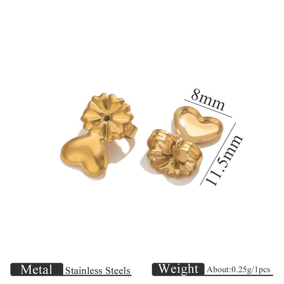 Stainless Steel Earplug Earring Accessories With Plum Blossom And Butterfly Buckles Smooth Design