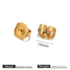 Stainless Steel Earplug Earring Accessories With Plum Blossom And Butterfly Buckles Smooth Design