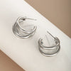 Stainless Steel Earrings Electroplating Women's High End Simple Elegant Style