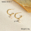 Stainless Steel Earrings Imitation Pearl Baroque Geometric Flower Electroplating Design Women's