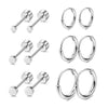 Stainless Steel Earrings With Diamond And Star Shape Design