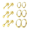 Stainless Steel Earrings With Diamond And Star Shape Design