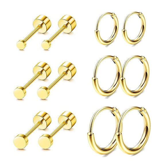 Stainless Steel Earrings With Diamond And Star Shape Design