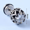 Stainless Steel Earrings With Geometric Animal Zodiac Patterns Heart And Drop Shaped Electroplated Punk Style