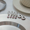 Stainless Steel Earrings With Love Pendants Pink Zirconium Minimalist Original Design Electroplating