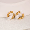 Stainless Steel Earrings With Ping An Buckle Design