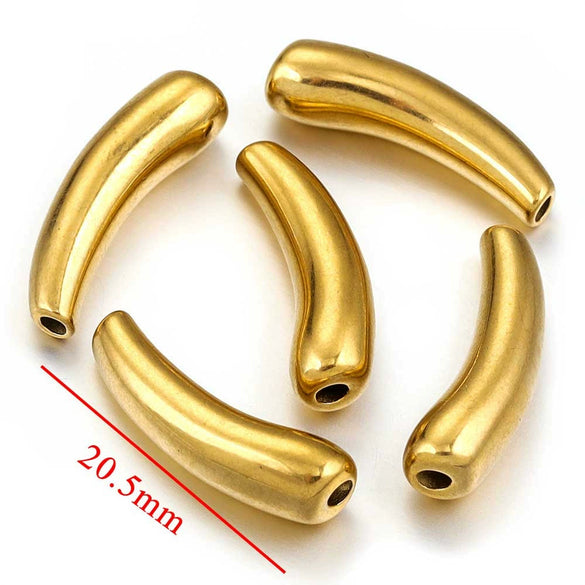 Stainless Steel Eggplant Bead Pendant Jewelry For Diy Bracelet And Necklace Making With 18K Gold Vacuum Plating