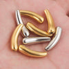 Stainless Steel Eggplant Bead Pendant Jewelry For Diy Bracelet And Necklace Making With 18K Gold Vacuum Plating
