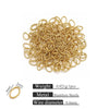 Stainless Steel Eggshaped Open Ring With Golden Connection And Totem Pattern Electroplated Diy Jewelry Jump Ring Accessories