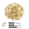 Stainless Steel Eggshaped Open Ring With Golden Connection And Totem Pattern Electroplated Diy Jewelry Jump Ring Accessories