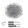 Stainless Steel Eggshaped Open Ring With Golden Connection And Totem Pattern Electroplated Diy Jewelry Jump Ring Accessories