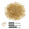 Stainless Steel Eggshaped Open Ring With Golden Connection And Totem Pattern Electroplated Diy Jewelry Jump Ring Accessories
