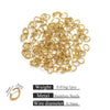 Stainless Steel Eggshaped Open Ring With Golden Connection And Totem Pattern Electroplated Diy Jewelry Jump Ring Accessories