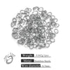 Stainless Steel Eggshaped Open Ring With Golden Connection And Totem Pattern Electroplated Diy Jewelry Jump Ring Accessories