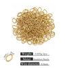 Stainless Steel Eggshaped Open Ring With Golden Connection And Totem Pattern Electroplated Diy Jewelry Jump Ring Accessories