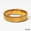 Stainless Steel Elastic Gold Plated Striped Snake Bone Chain Magnetic Buckle Bracelet With Electroplating Treatment Simple Style