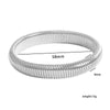 Stainless Steel Elastic Ring Bracelet Titanium Steel Plated 18K Gold Striped Electroplated Minimalist Bracelet