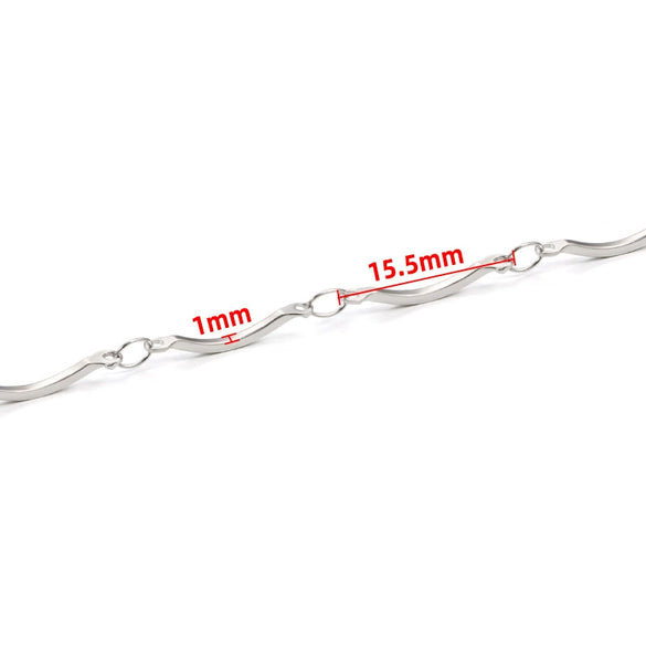 Stainless Steel Elbow Chain Punk Style Necklace With Electrolytic Brightening For Men And Women