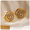 Stainless Steel Electroplated Animal And Zodiac Pattern Earrings For Women