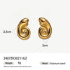 Stainless Steel Electroplated Animal And Zodiac Pattern Earrings For Women