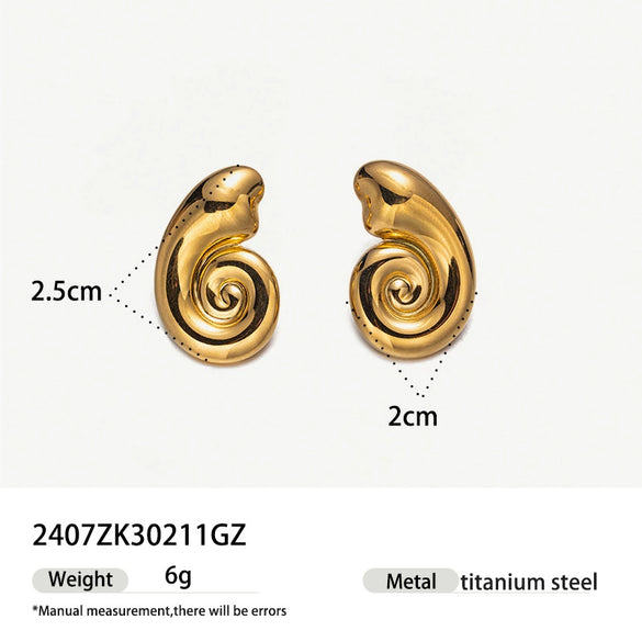 Stainless Steel Electroplated Animal And Zodiac Pattern Earrings For Women