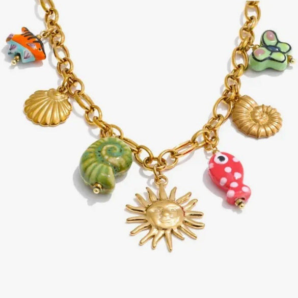 Stainless Steel Electroplated Animal And Zodiac Shaped Pendant Necklace For Women